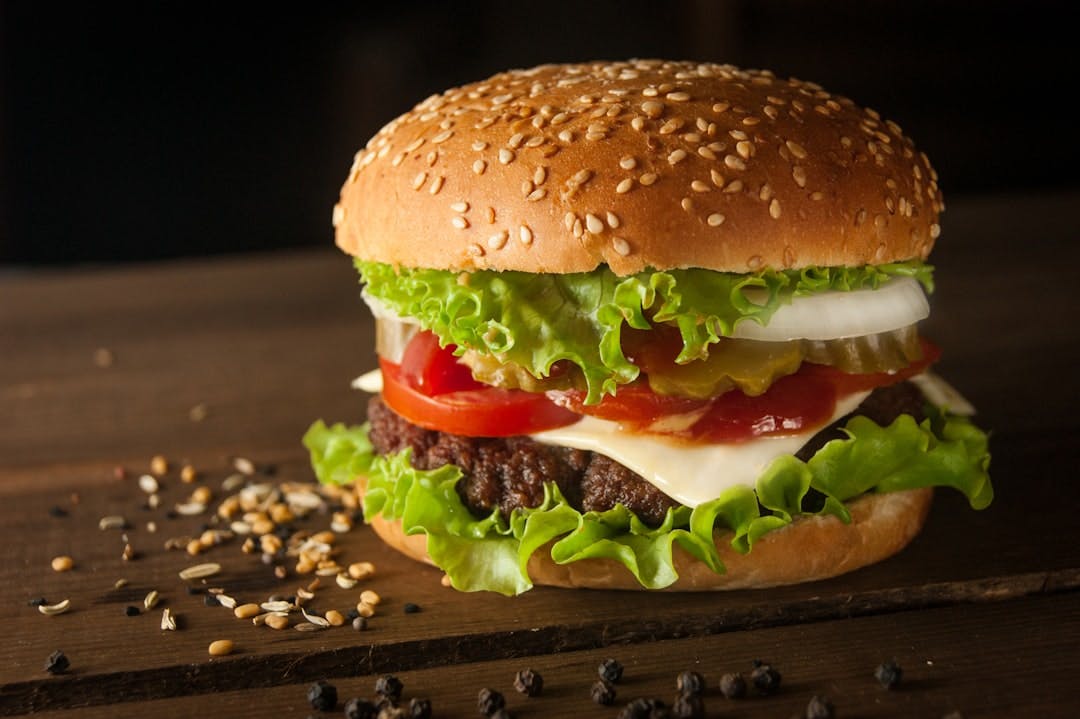 An image of a veggie rich burger